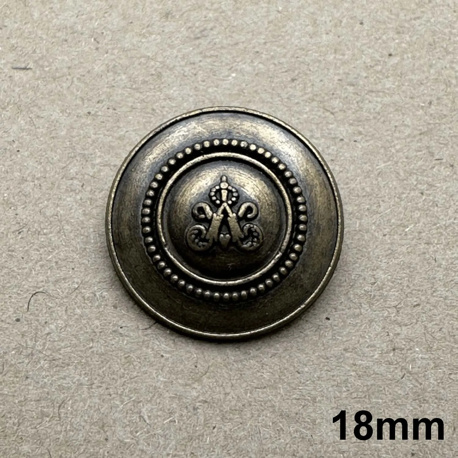 Vintage Metal Crest Blazer Shank Button