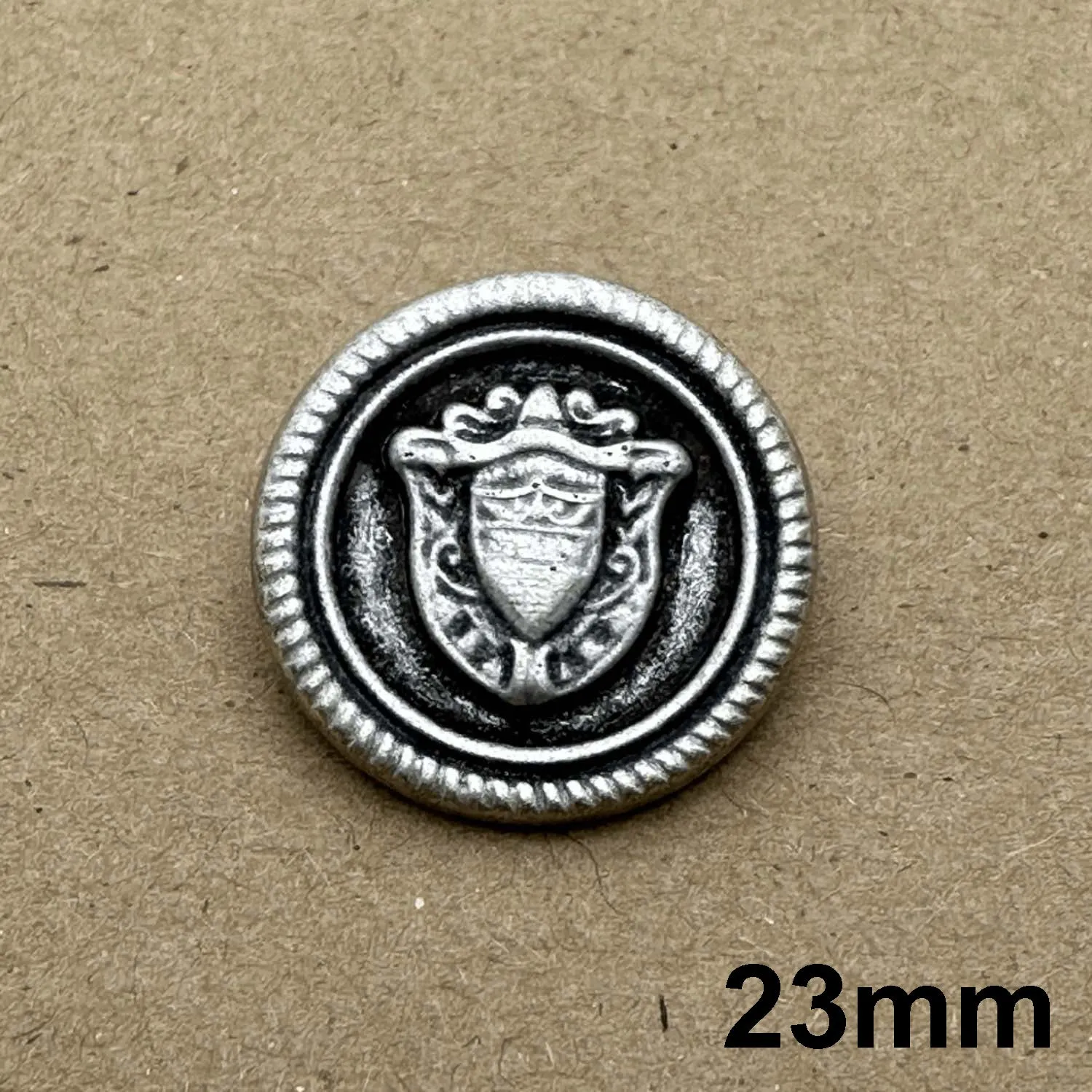 Vintage Metal Crest Blazer Shank Button