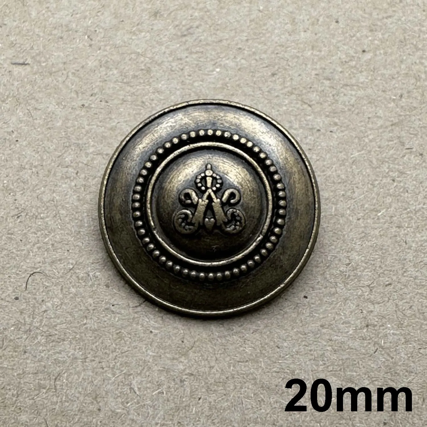 Vintage Metal Crest Blazer Shank Button