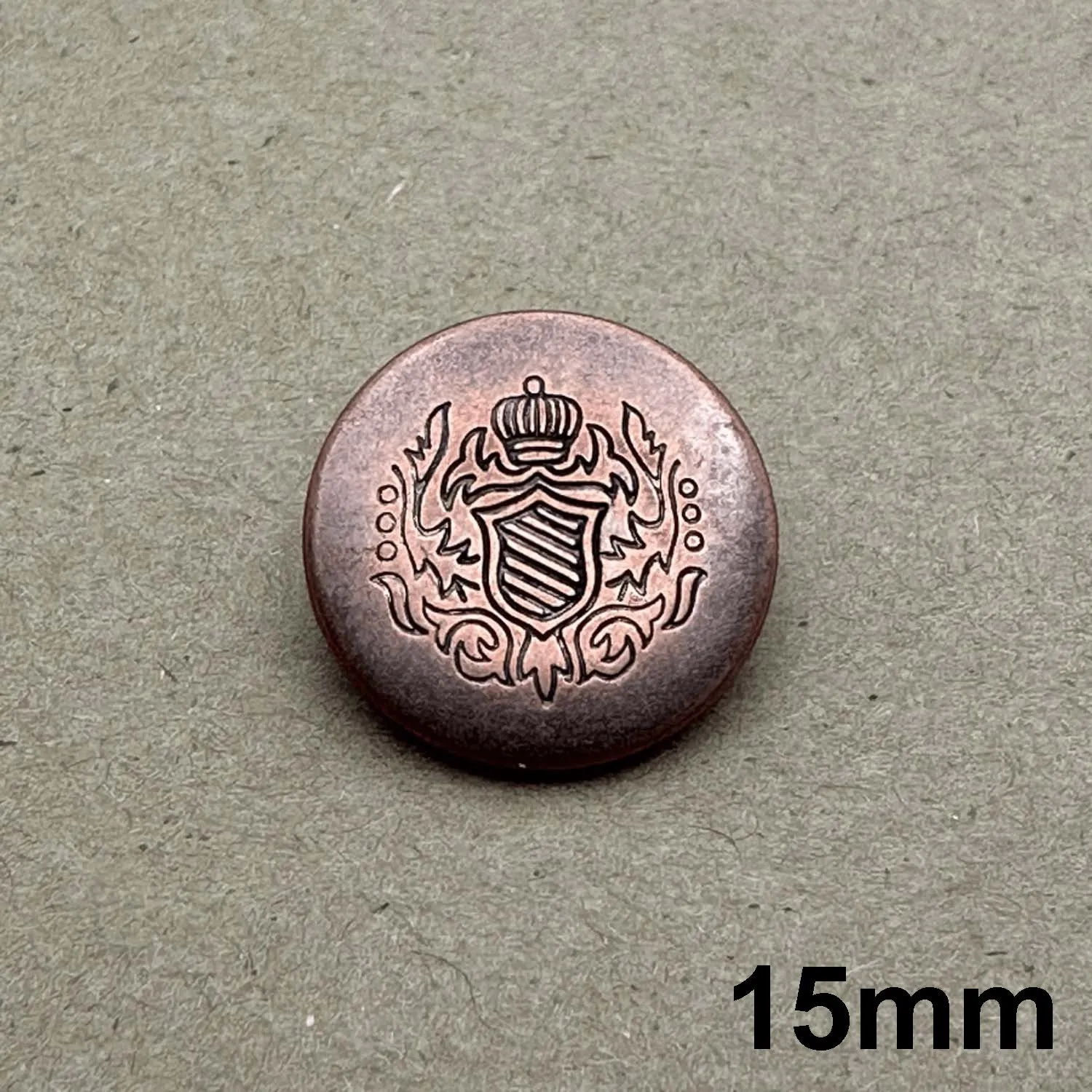 Vintage Metal Crest Blazer Shank Button