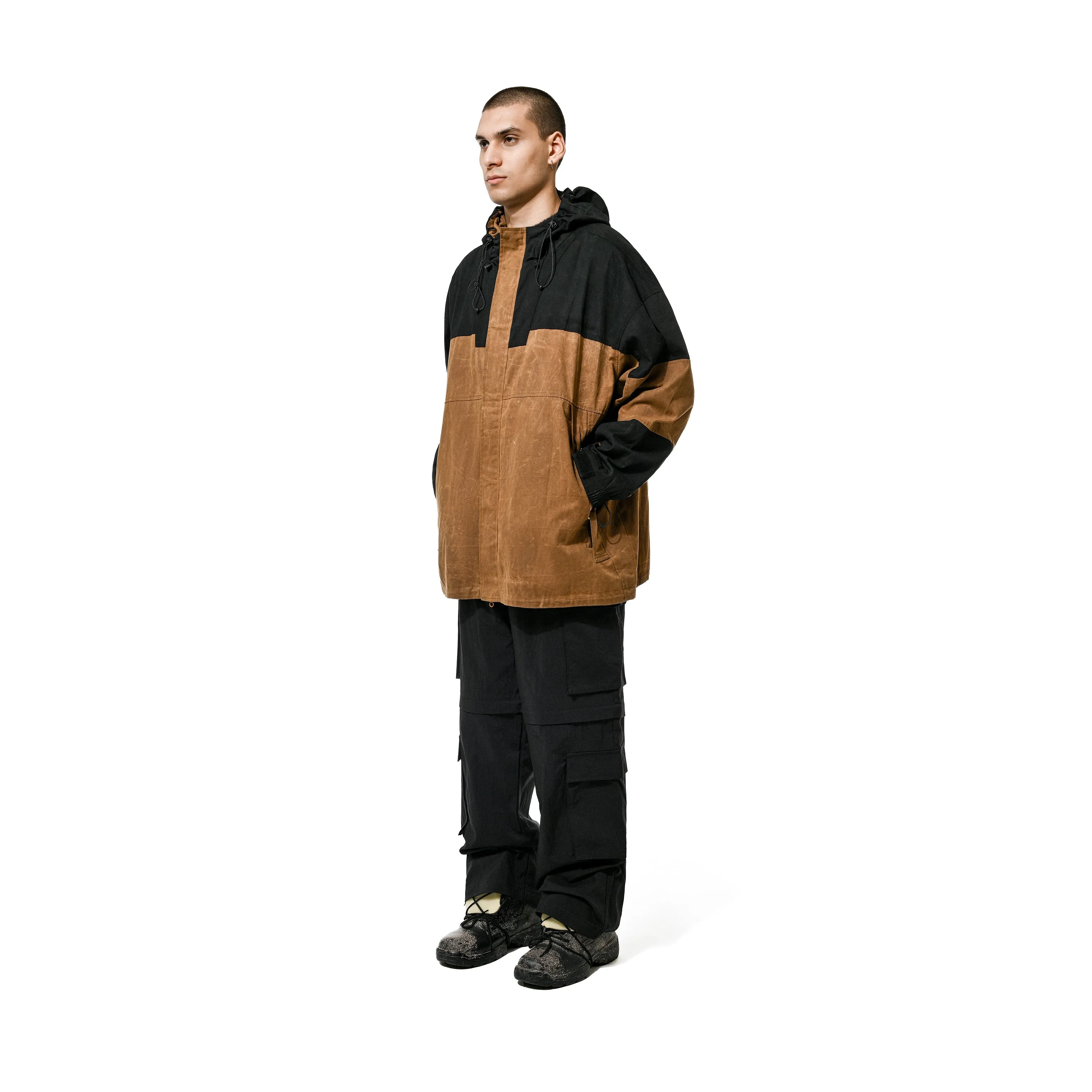 WAXED TECH JKT- BROWN